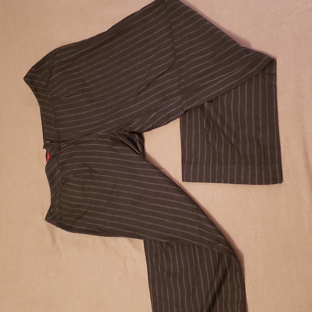 Anne Klein Gray Pinstripe Pants - Size 14W
